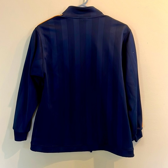 VINTAGE Kappa Track Jacket Navy Blue & Yellow - Picture 4 of 5